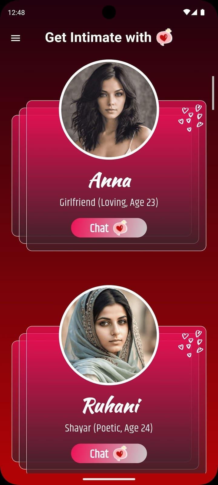 Intimate AI preview