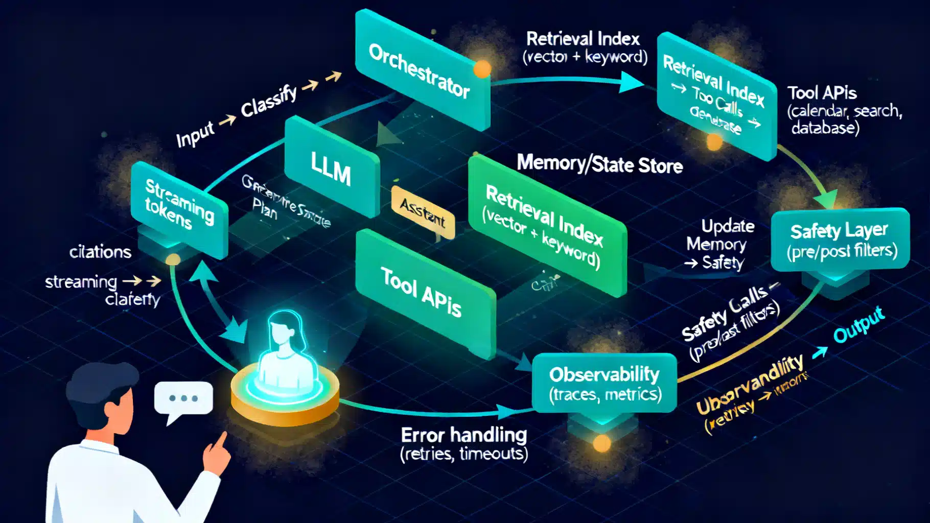 Designing Robust Multi‑Turn Conversational AI: Architecture, Memory, and Evaluation