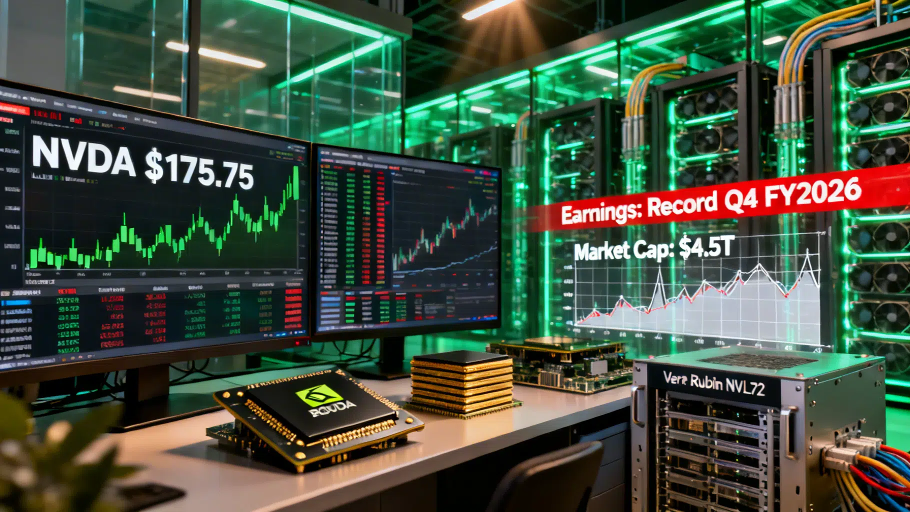 NVDA Stock Price Today: Nvidia Rides GTC 2026 Momentum and Record Q4 Into a $4.5T Valuation