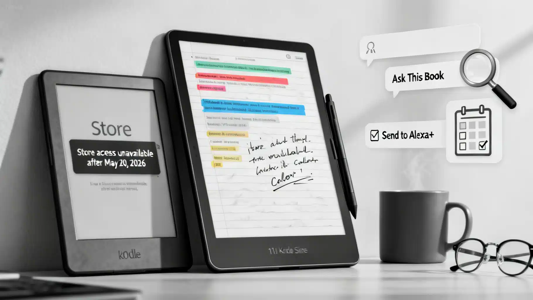 Kindle shake‑up: Old devices lose store access on May 20, 2026 as Amazon debuts color Scribe and DRM‑free downloads