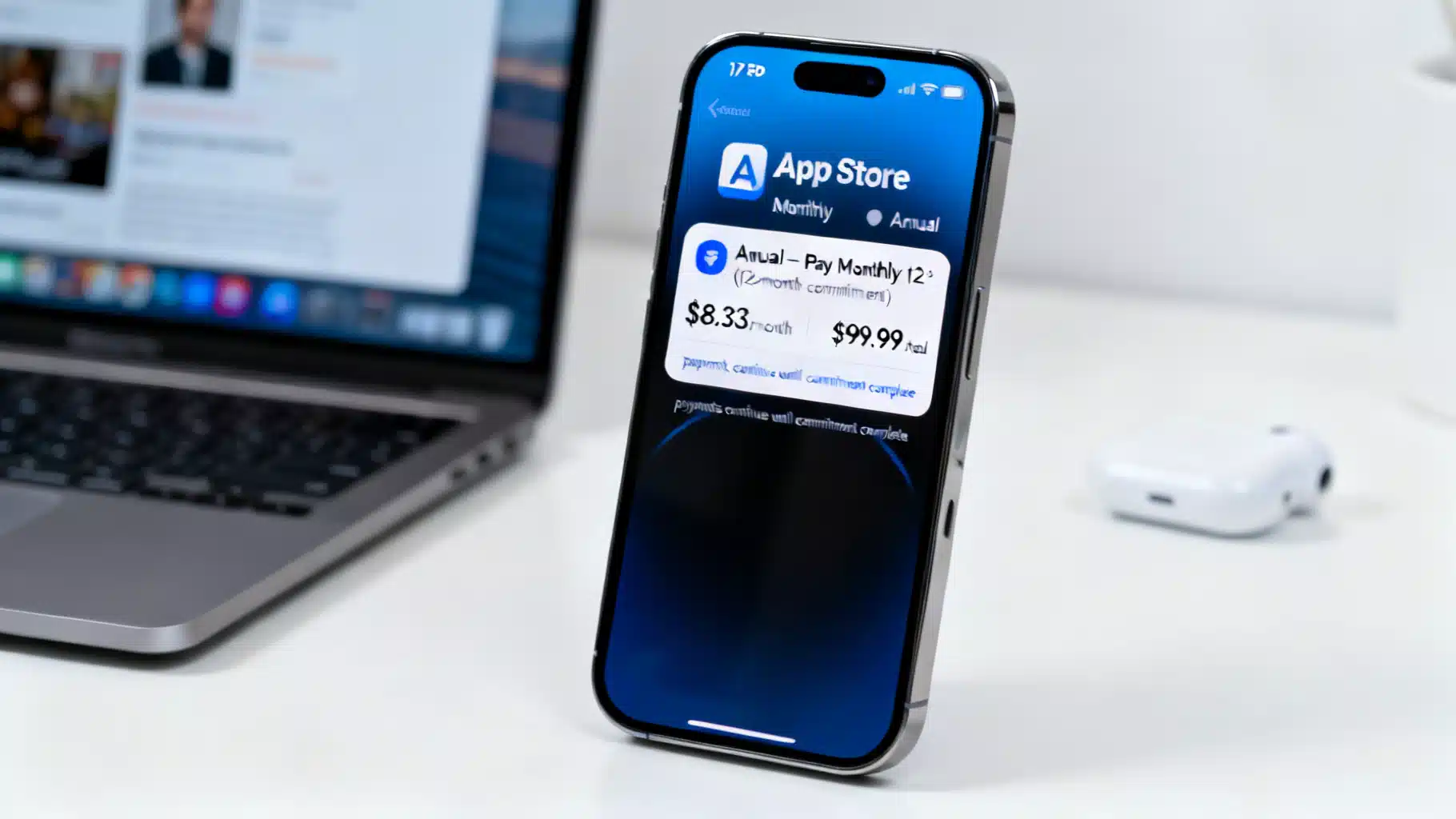 App Store adds 12‑month commitment subscriptions: annual prices, paid monthly — U.S. excluded at launch