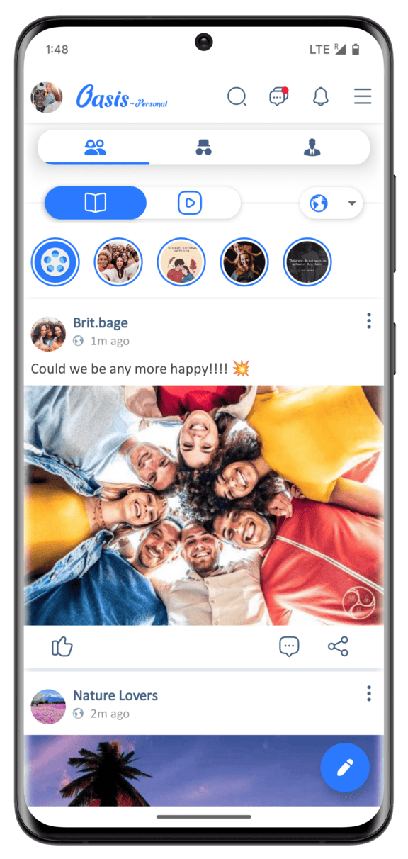 Introducing Oasis: A Social Network That Splits Personal, Professional, and Anonymous Into One App