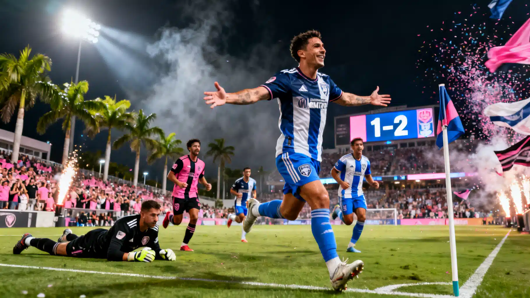 Rossi’s 90th-minute winner stuns Inter Miami as Monterrey wins 2–1 in Miami