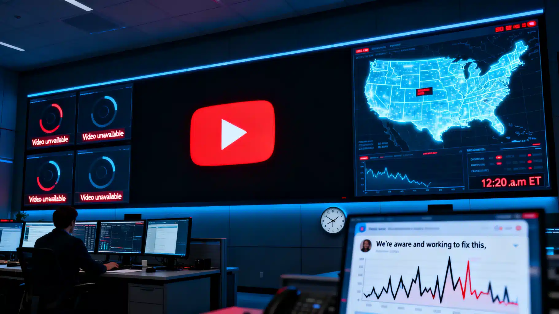 YouTube outage on Oct 28, 2026: Playback errors hit thousands, service stabilizes after two hours